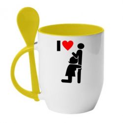 Чашка с ложкой I love oral