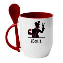 Чашка с ложкой iBolit - PrintSalon