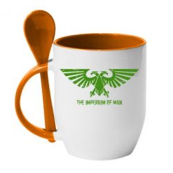 Чашка с ложкой Imperium of Man - Warhammer 40K - PrintSalon