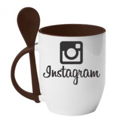 Чашка с ложкой Instagram - PrintSalon