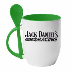 Чашка с ложкой Jack Daniel's Racing - PrintSalon