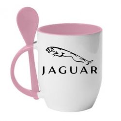 Чашка с ложкой Jaguar - PrintSalon
