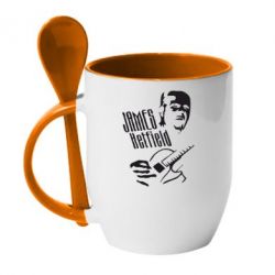 Чашка с ложкой James Hetfield