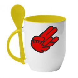 Чашка с ложкой JDM Arm - PrintSalon