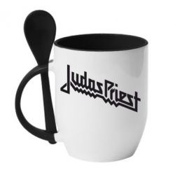 Чашка с ложкой Judas Priest Logo - PrintSalon