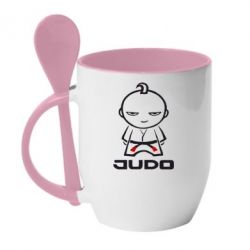 Чашка с ложкой Judo Fighter - PrintSalon