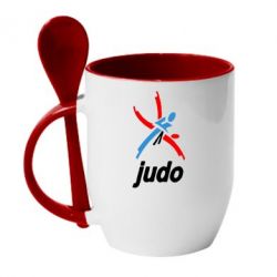 Чашка с ложкой Judo Logo - PrintSalon