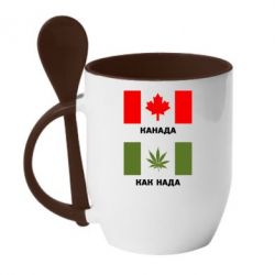 Чашка с ложкой Канада Как надо