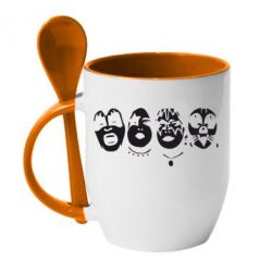 Чашка с ложкой KiSS - PrintSalon