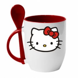 Чашка с ложкой Kitty - PrintSalon
