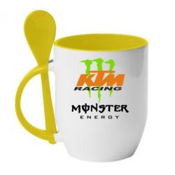 Чашка с ложкой KTM Monster Enegry - PrintSalon