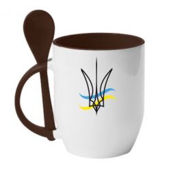 Чашка с ложкой Кумедний герб України - PrintSalon