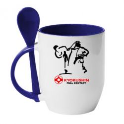 Чашка з ложкою Kyokushin Full Contact - PrintSalon