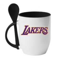 Чашка з ложкою LA Lakers - PrintSalon