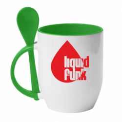 Чашка с ложкой Liquid funk-PrintSalon Чашка с ложкой Liquid funk