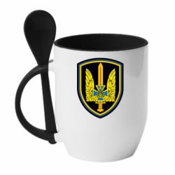 Чашка з ложкою Альфа - PrintSalon