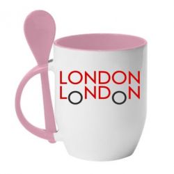 Чашка с ложкой London - PrintSalon