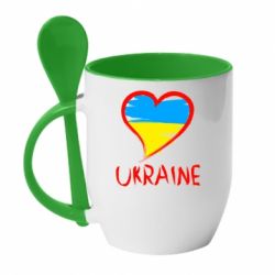 Чашка с ложкой Love Ukraine - PrintSalon