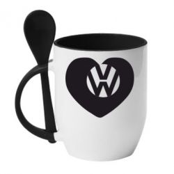 Чашка с ложкой Love Volkswagen - PrintSalon