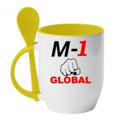 Чашка с ложкой M-1 Global - PrintSalon