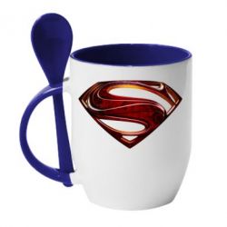 Чашка с ложкой Man of Steel - PrintSalon