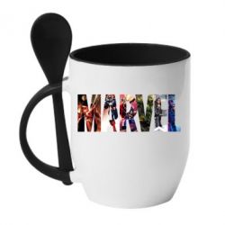 Чашка с ложкой Marvel Avengers - PrintSalon