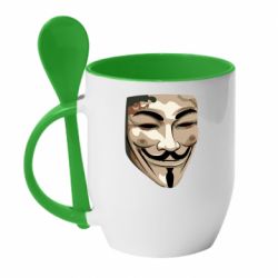 Чашка с ложкой Маска Вендетта - PrintSalon