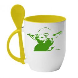 Чашка з ложкою Master Yoda - PrintSalon
