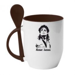 Чашка з ложкою Майкл Джексон - PrintSalon