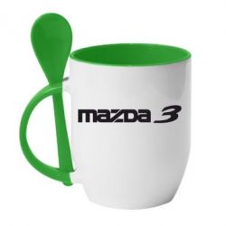 Чашка с ложкой Mazda 3 - PrintSalon