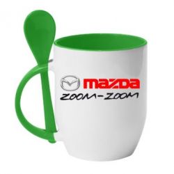 Чашка с ложкой Mazda Zoom-Zoom - PrintSalon