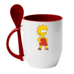 Чашка с ложкой Мэгги Симпсон - PrintSalon