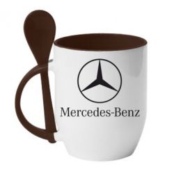 Чашка з ложкою Mercedes Benz - PrintSalon