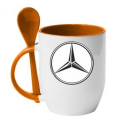 Чашка с ложкой Mercedes - PrintSalon