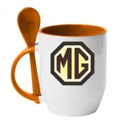 Чашка с ложкой MG Cars Logo - PrintSalon