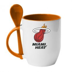 Чашка з ложкою Miami Heat - PrintSalon