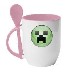 Чашка с ложкой Minecraft Ball - PrintSalon