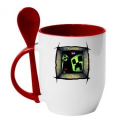 Чашка с ложкой Minecraft Game - PrintSalon