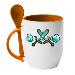 Чашка з ложкою Minecraft - PrintSalon