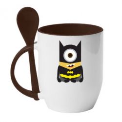 Чашка з ложкою Minion Batman - PrintSalon