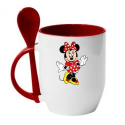 Чашка с ложкой Минни Красавица - PrintSalon