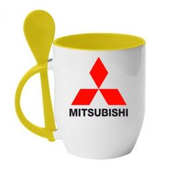 Чашка с ложкой Mitsubishi small - PrintSalon