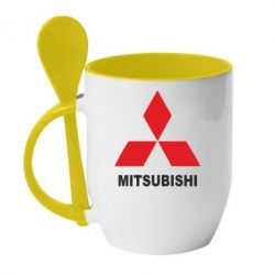Чашка с ложкой MITSUBISHI - PrintSalon