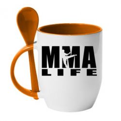 Чашка з ложкою MMA Life - PrintSalon
