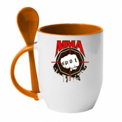 Чашка с ложкой MMA Spot - PrintSalon