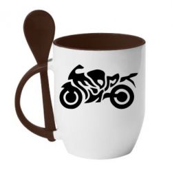 Чашка з ложкою MOTO SPORT - PrintSalon
