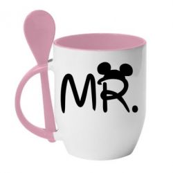 Чашка с ложкой Mr. - PrintSalon