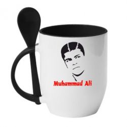 Чашка с ложкой Muhammad Ali - PrintSalon