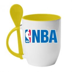 Чашка з ложкою NBA Logo - PrintSalon