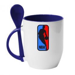 Чашка с ложкой NBA - PrintSalon